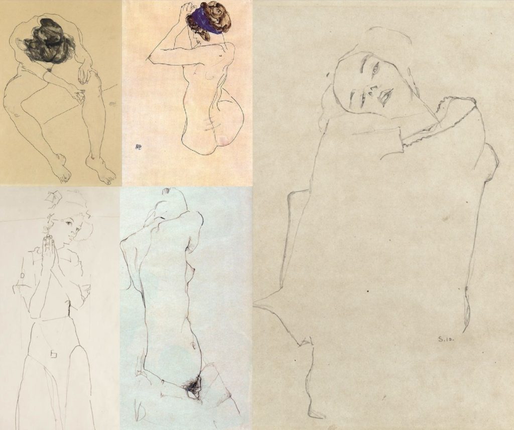 Egon-Schiele-line-drawings-de-smet-dossier