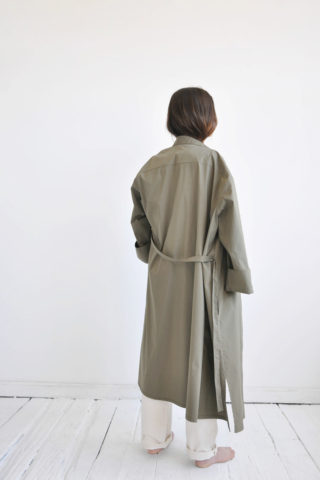 O'Keeffe-Shirt-Dress-Thyme-Poplin-Army-Green-Poplin-Duster-Made-in-New-York-Cotton-Shirt-Dress-3-DE-SMET