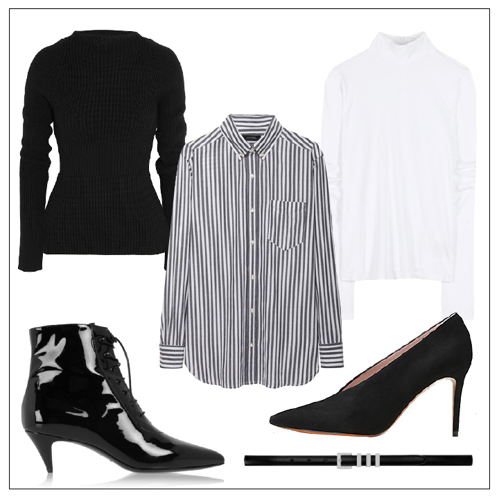 basics-wish-list-fall-2014-isabel-marant-striped-shirt-alexander-wang-ribbed-sweater-acne-turtleneck-saint-lauren-booties-saint-laurent-black-belt-de-smet-dossier