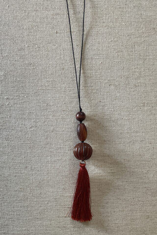 WABI-SABI TASSEL NECKLACE | HENNA