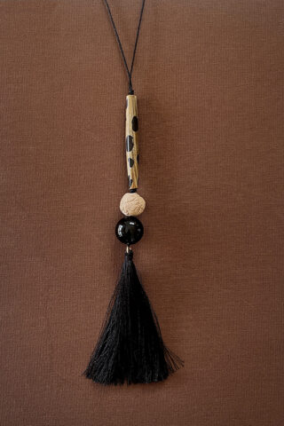 WABI-SABI TASSEL NECKLACE | SANDSTONE