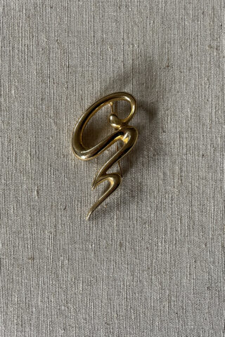 VINTAGE ABSTRACT WAVY PIN | GOLD-TONE