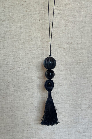 WABI-SABI TASSEL NECKLACE | ONYX