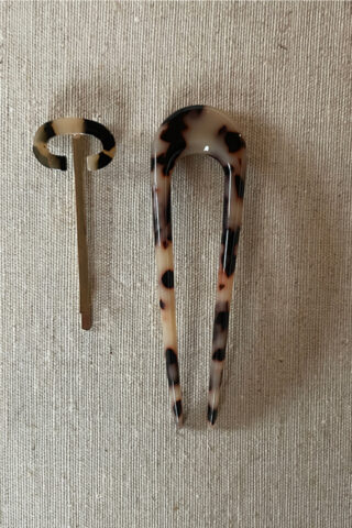 VINTAGE HAIR PIN SET | IVORY TORTOISE