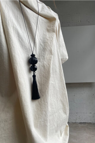 WABI-SABI TASSEL NECKLACE | ONYX II