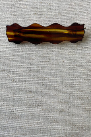 VINTAGE WAVY HAIR BARRETTE | TORTOISE